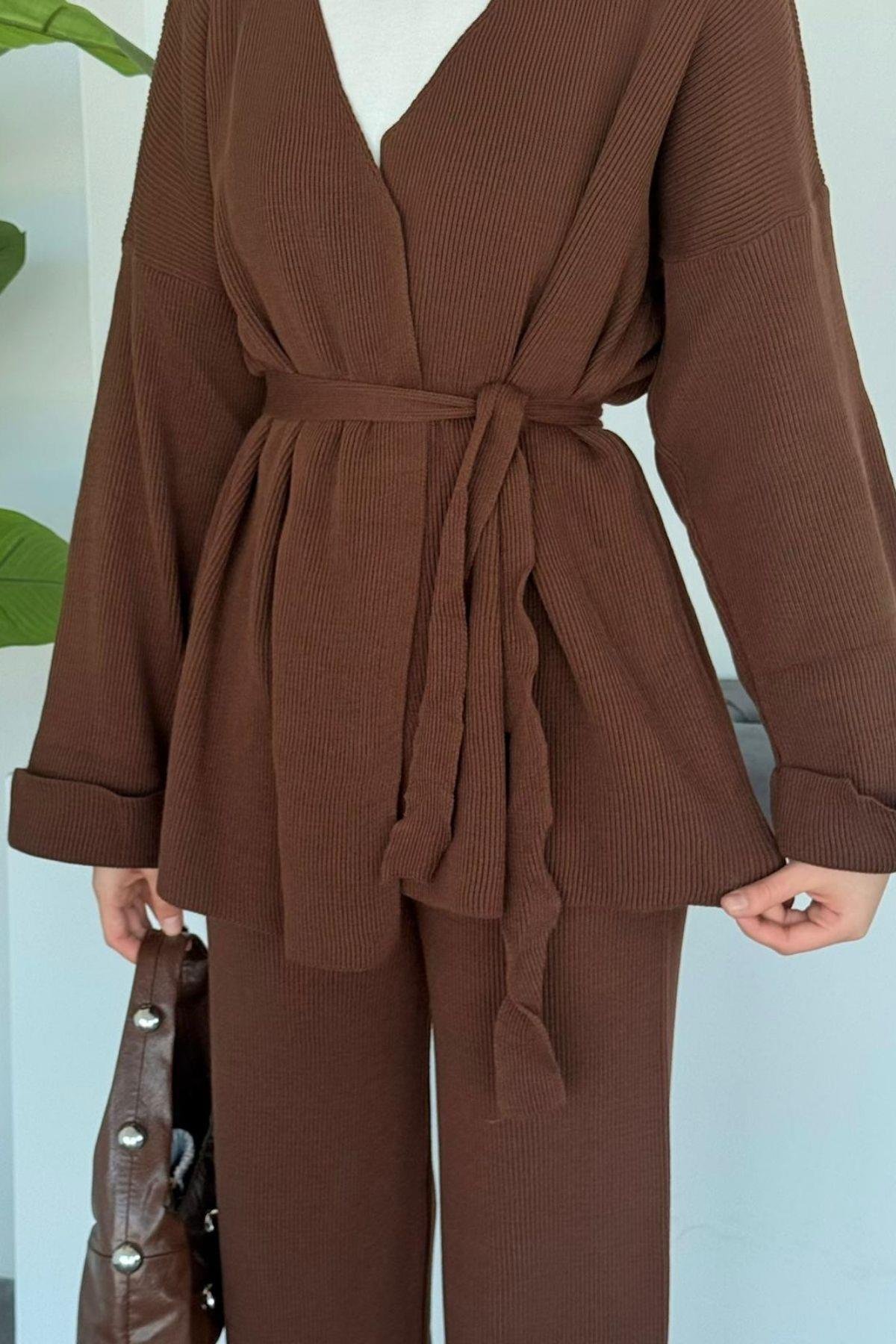 Kol Katlamalı Kemerli Takım Kahve, Fiyatları 