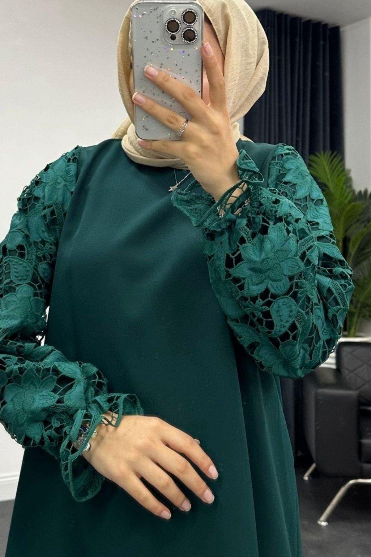 Kolları Dantel Pantolon Takım Zümrüt, Fiyatları 