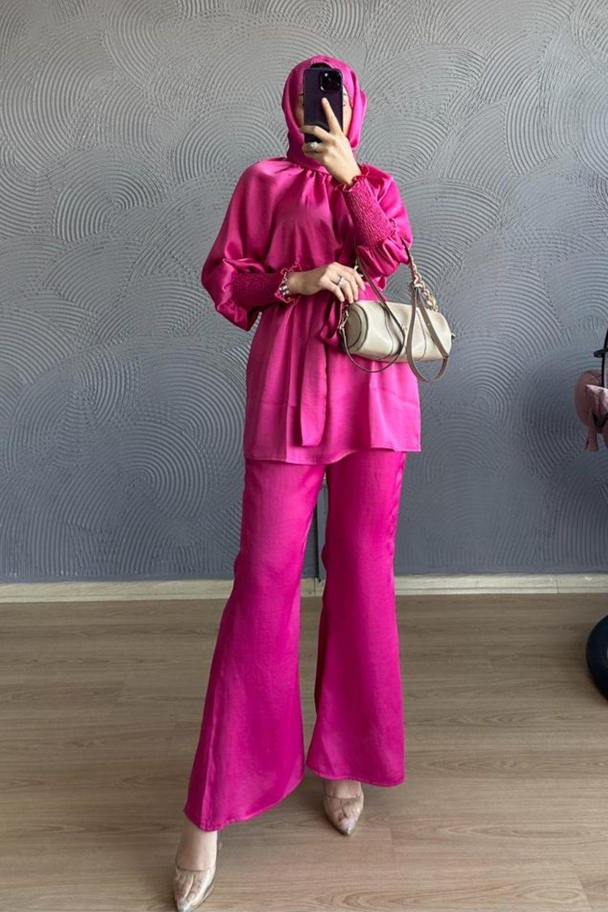 Kolu Gipeli Saten Takım Pembe, Fiyatları 