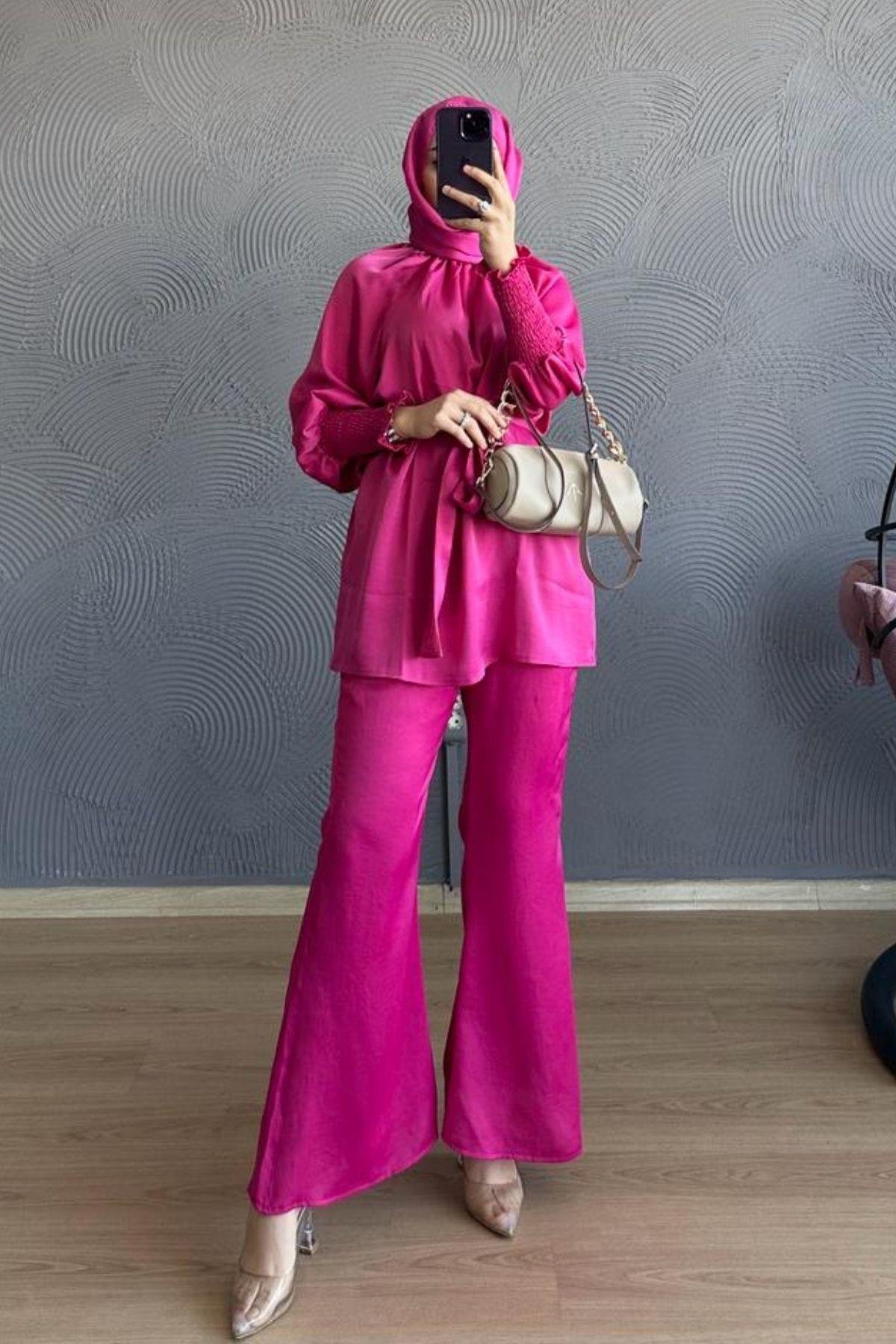 Kolu Gipeli Saten Takım Pembe, Fiyatları 