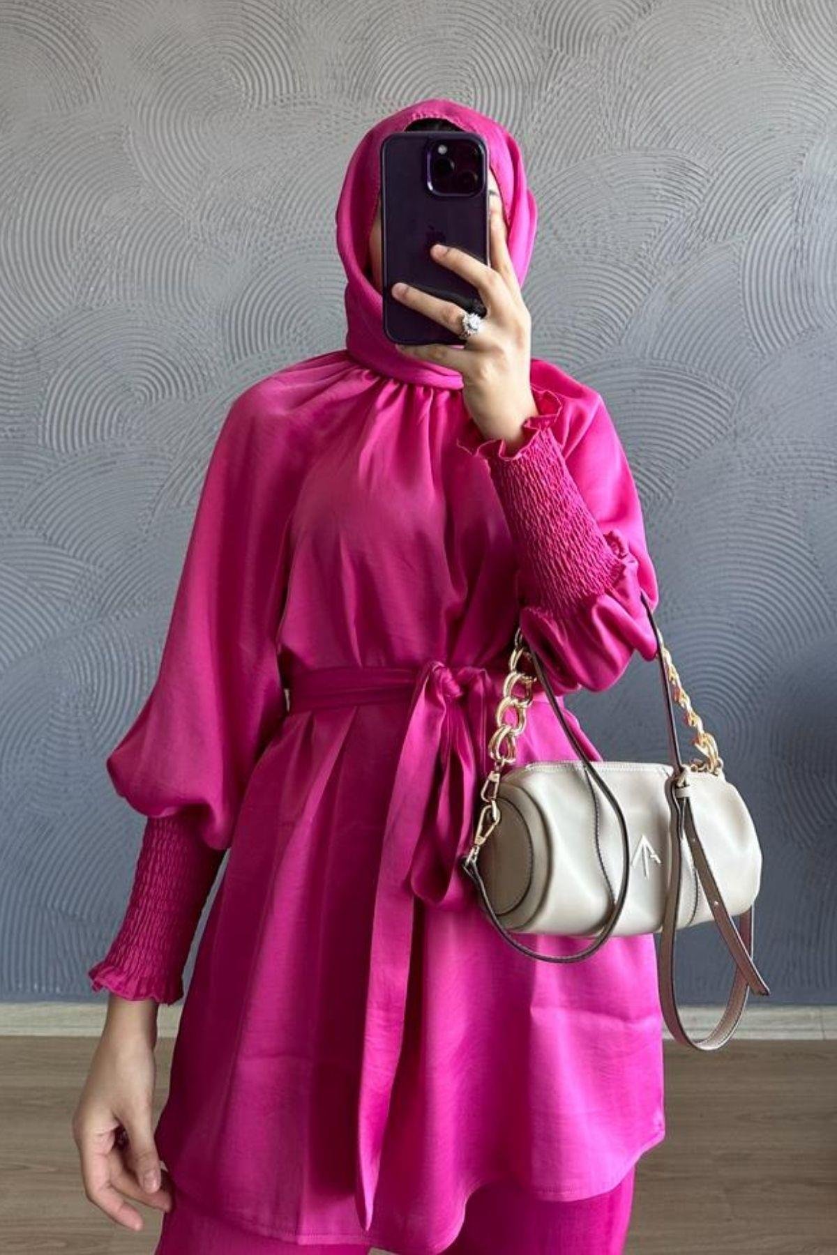 Kolu Gipeli Saten Takım Pembe, Fiyatları 