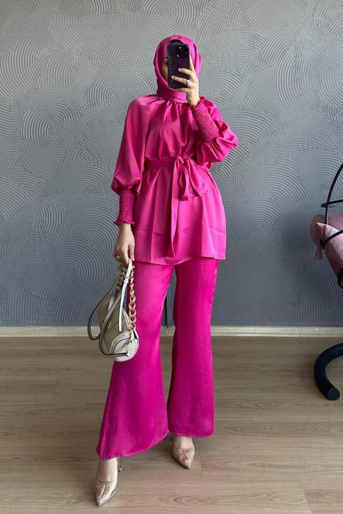 Kolu Gipeli Saten Takım Pembe, Fiyatları 