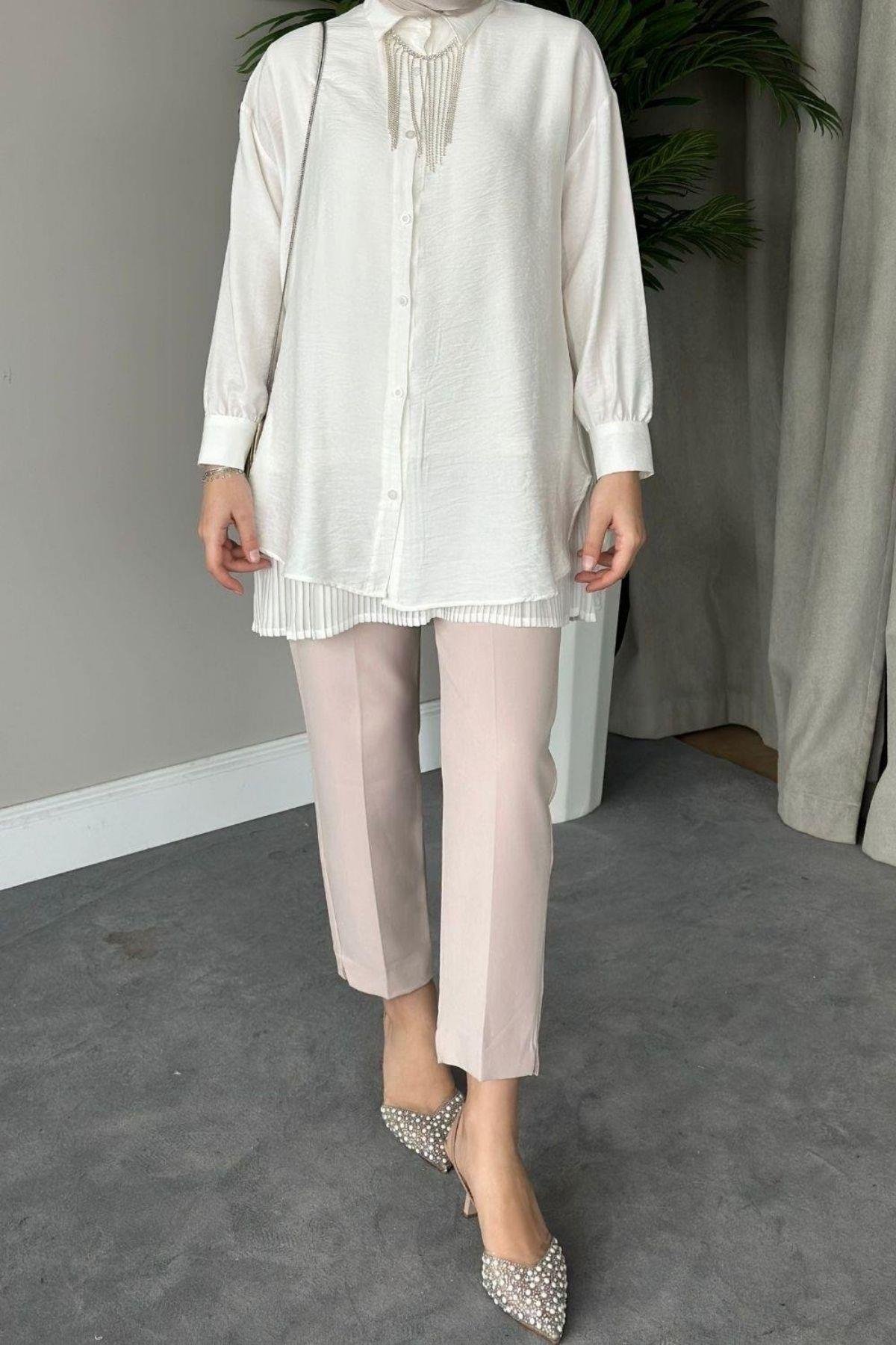 Kolyeli Tunik Ekru, Fiyatları 