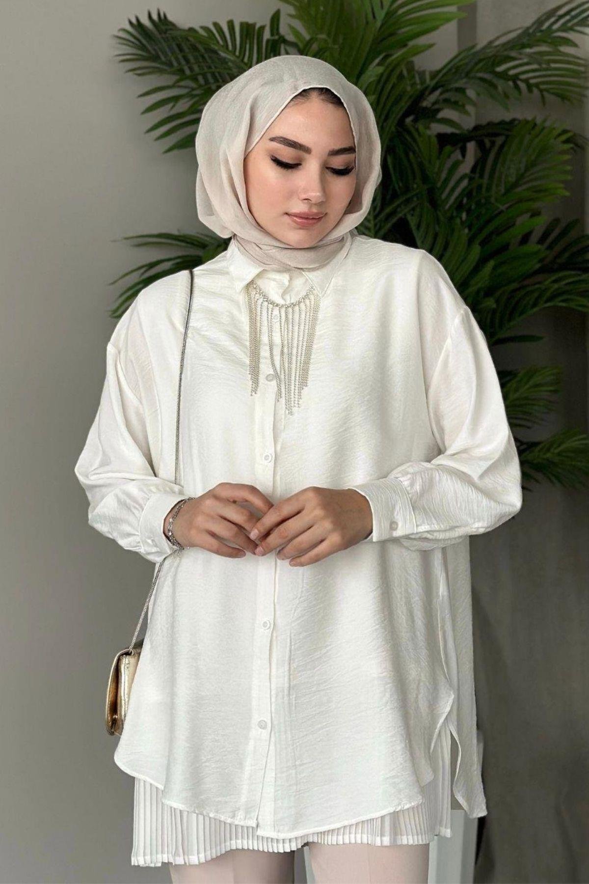 Kolyeli Tunik Ekru, Fiyatları 