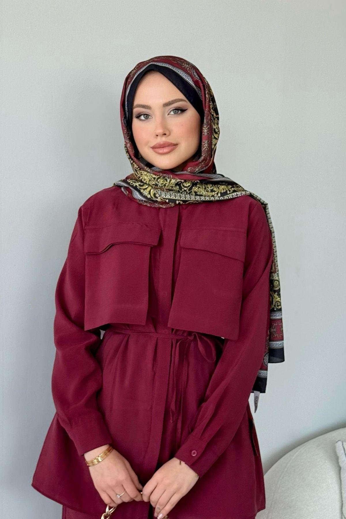 Körük Cepli Takım Bordo, Fiyatları Körük Cepli Takım Bordo- Haza Moda 