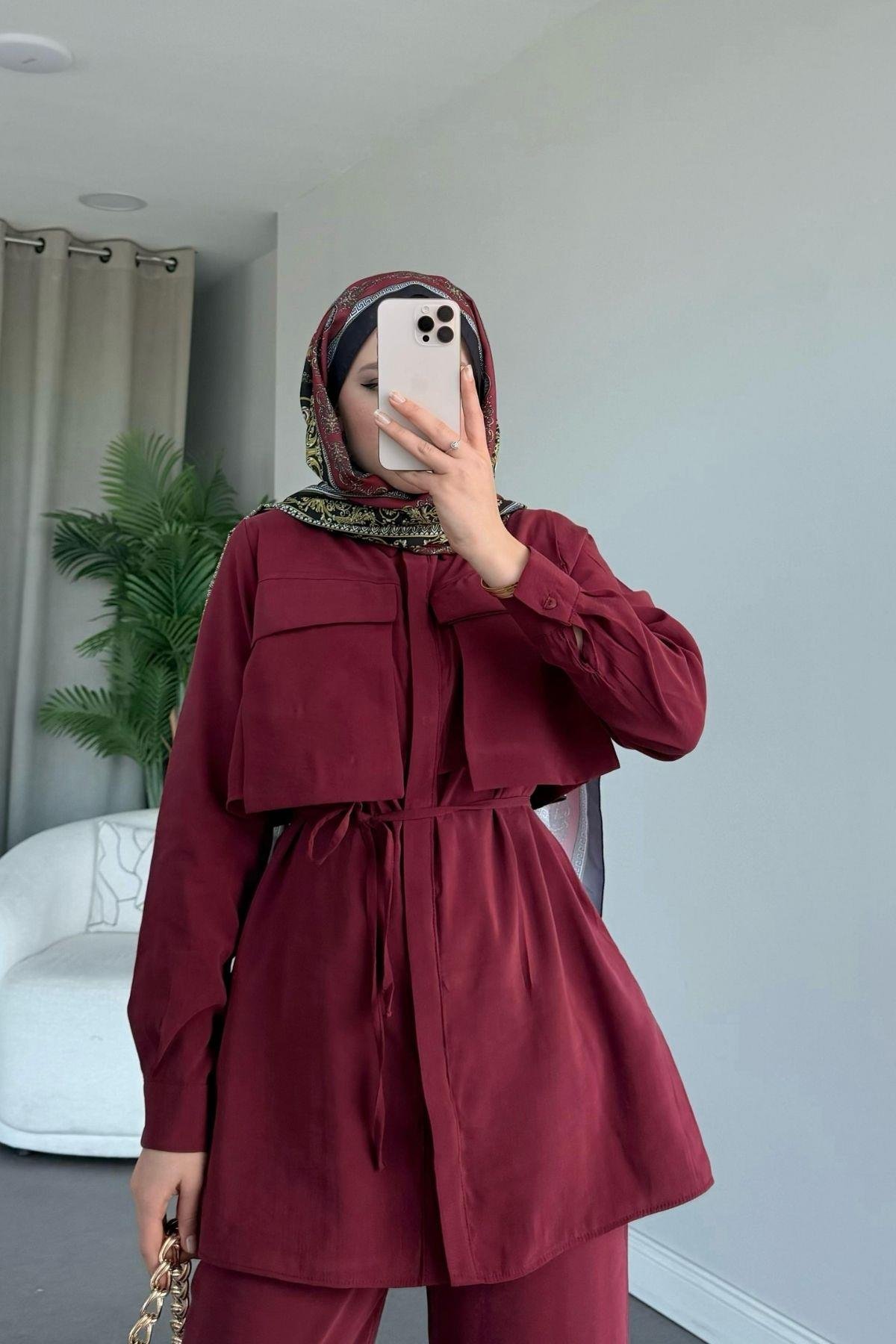 Körük Cepli Takım Bordo, Fiyatları Körük Cepli Takım Bordo- Haza Moda 