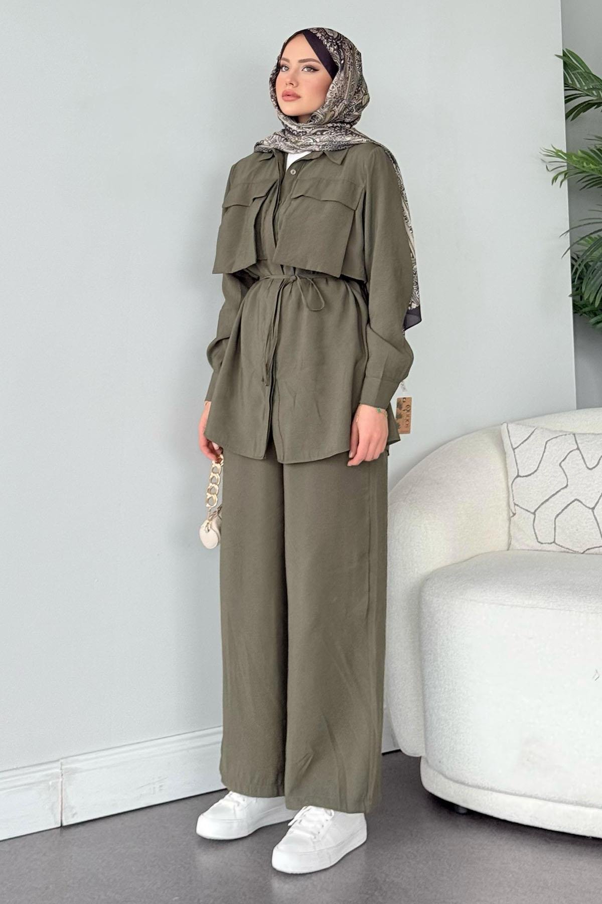 Körük Cepli Takım Haki, Fiyatları Körük Cepli Takım Haki- Haza Moda 