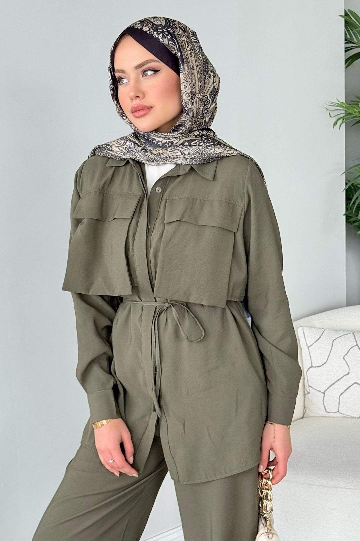 Körük Cepli Takım Haki, Fiyatları Körük Cepli Takım Haki- Haza Moda 