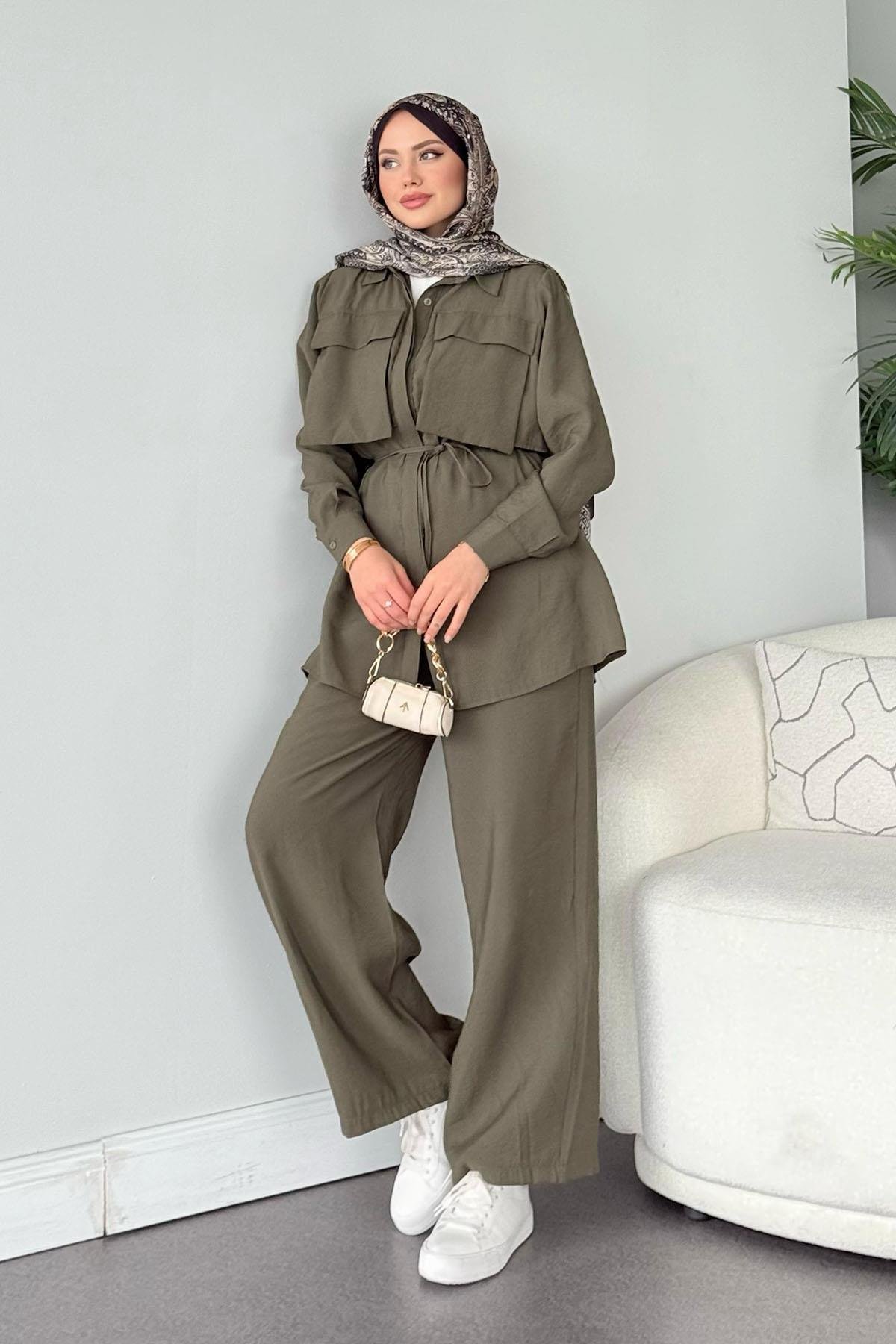 Körük Cepli Takım Haki, Fiyatları Körük Cepli Takım Haki- Haza Moda 