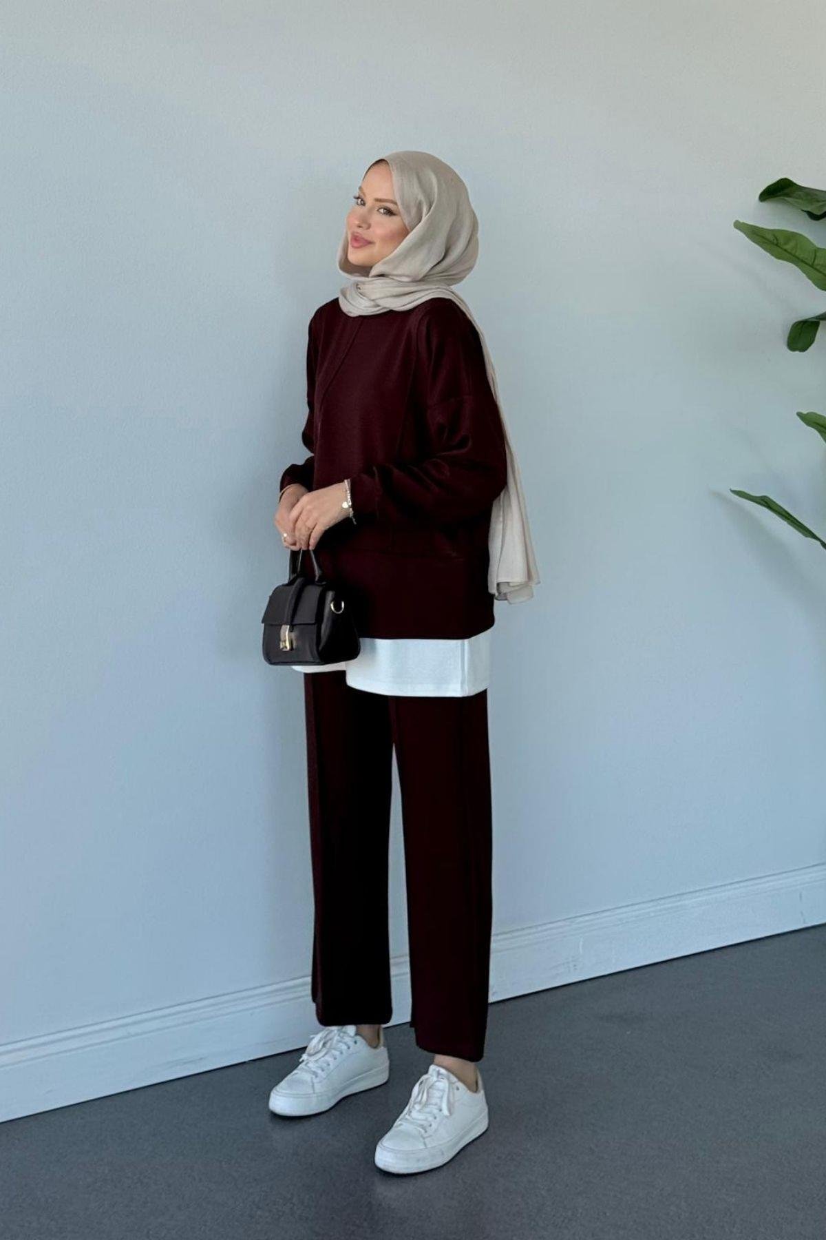 Kumsal Fermuarlı Oysho Takım Kahve, Fiyatları Kumsal Fermuarlı Oysho Takım Kahve- Haza Moda 