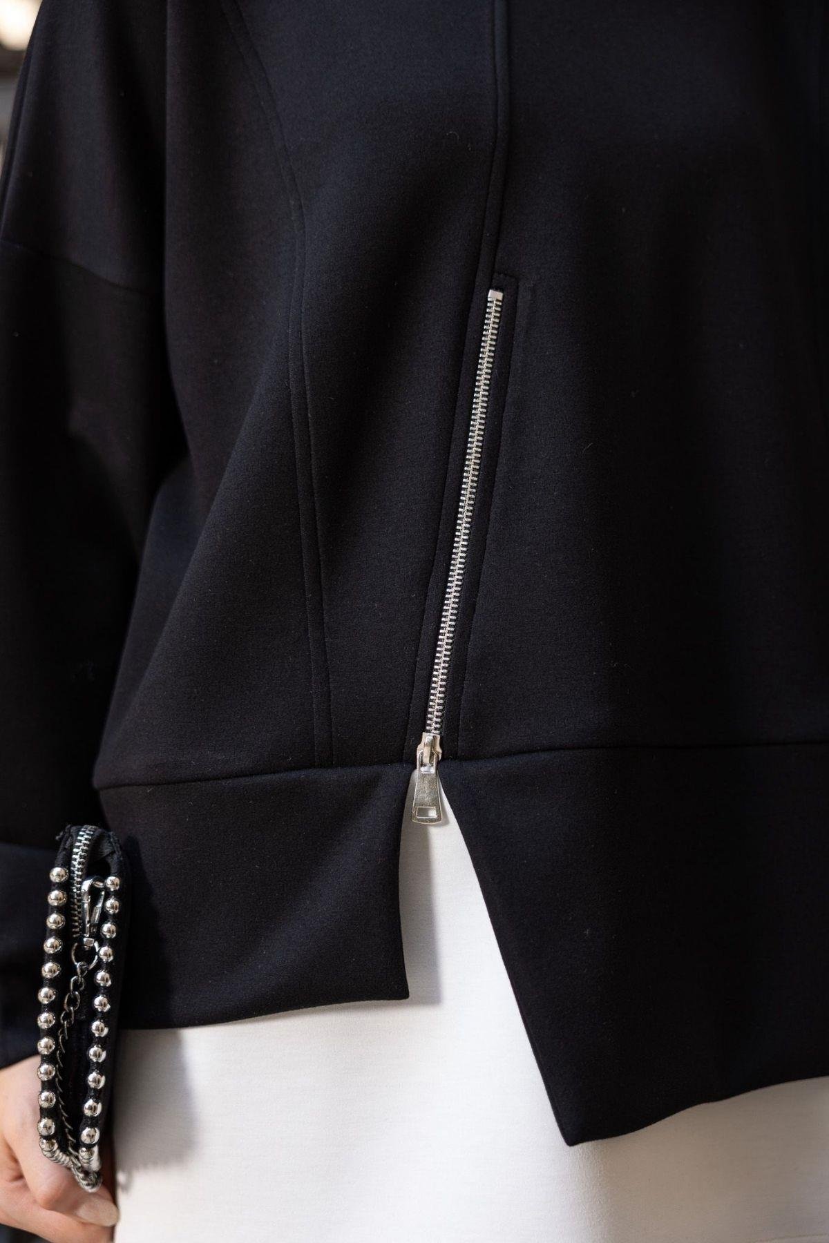 Kumsal Fermuarlı Oysho Takım Siyah, Fiyatları Kumsal Fermuarlı Oysho Takım Siyah- Haza Moda 