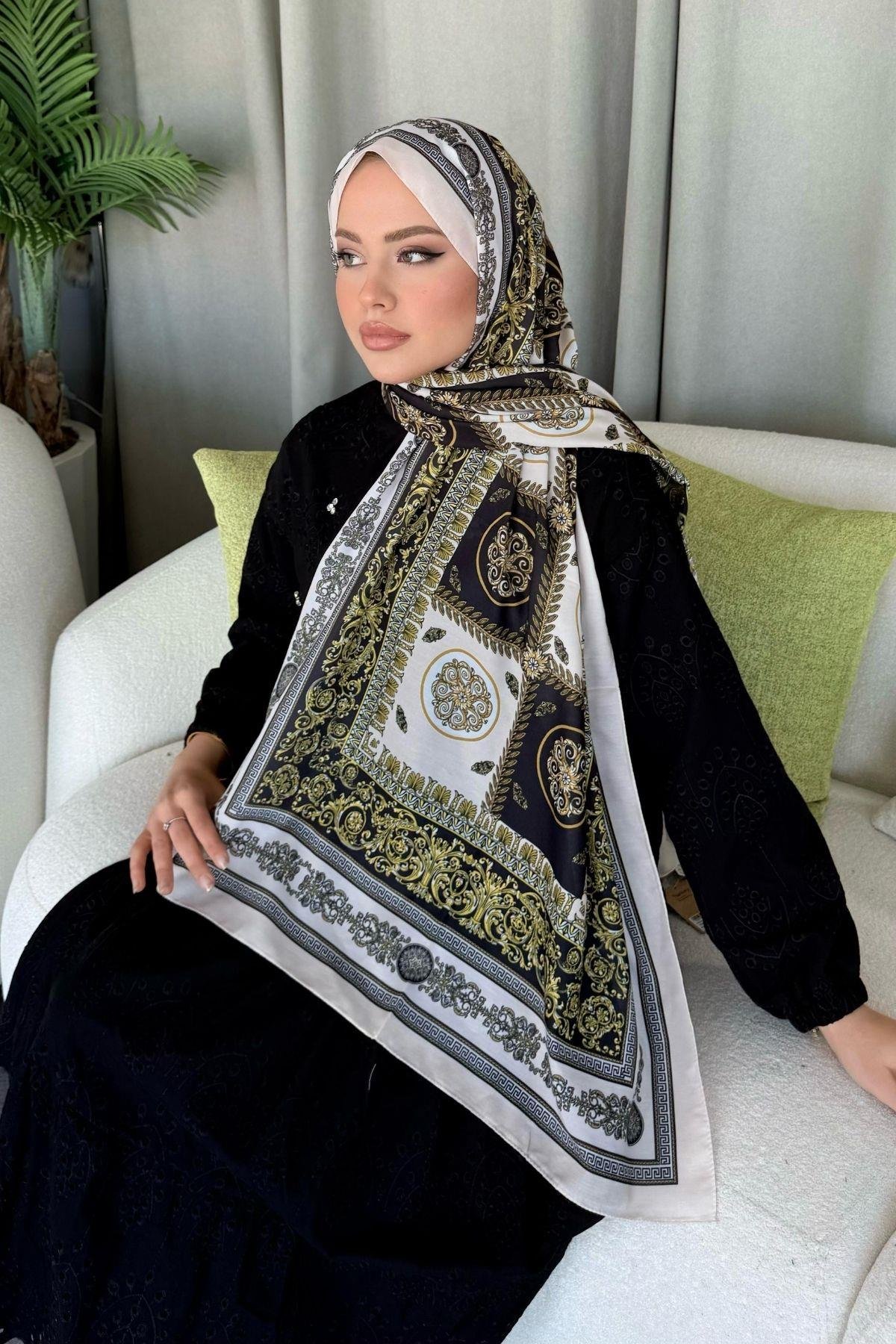 Kuoos Dijital Baskılı Şal Ekru, Fiyatları 