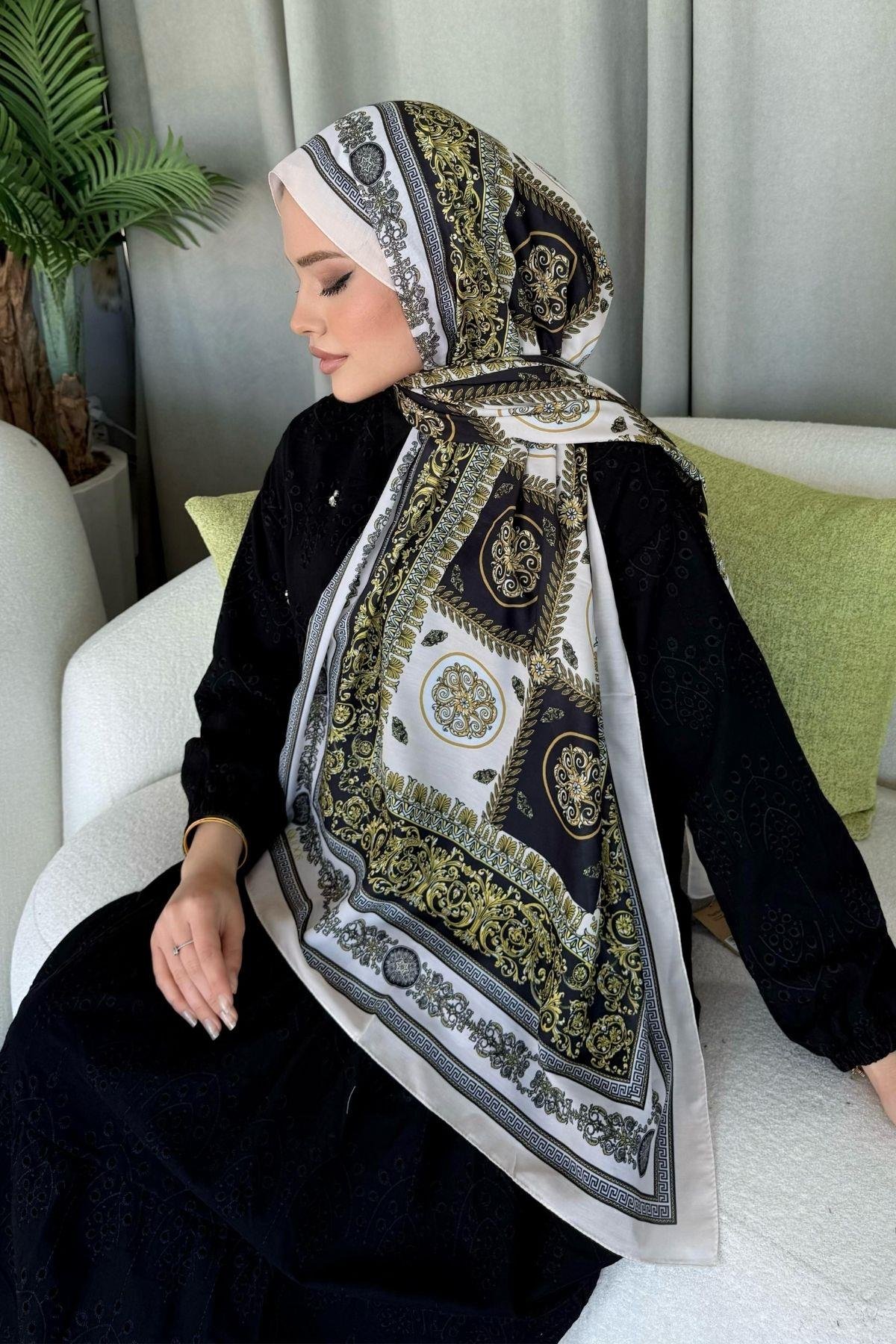 Kuoos Dijital Baskılı Şal Ekru, Fiyatları 