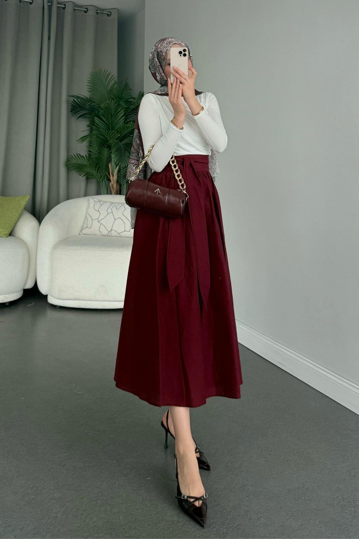 Kurdeleli Etek Bordo, Fiyatları 