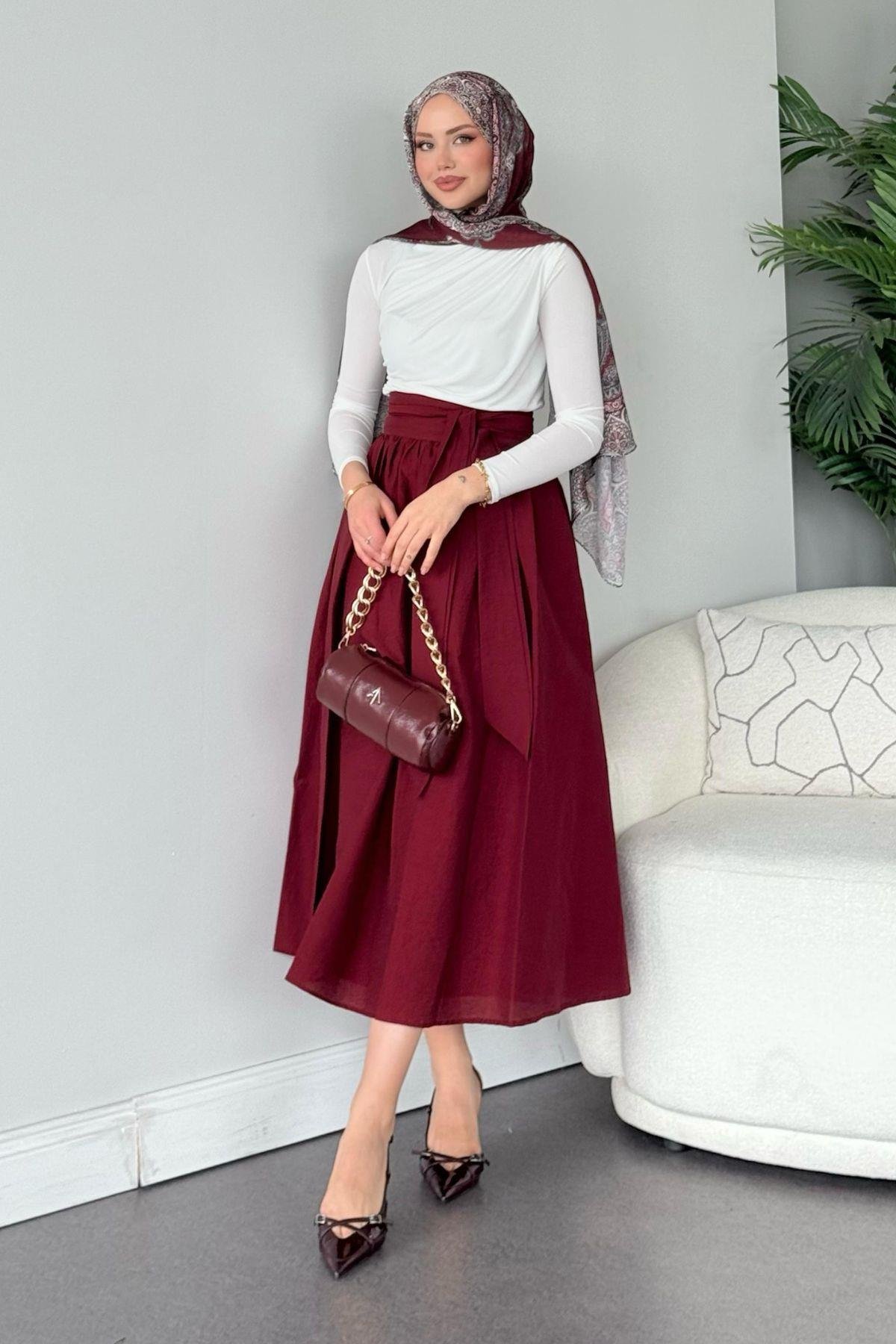 Kurdeleli Etek Bordo, Fiyatları 