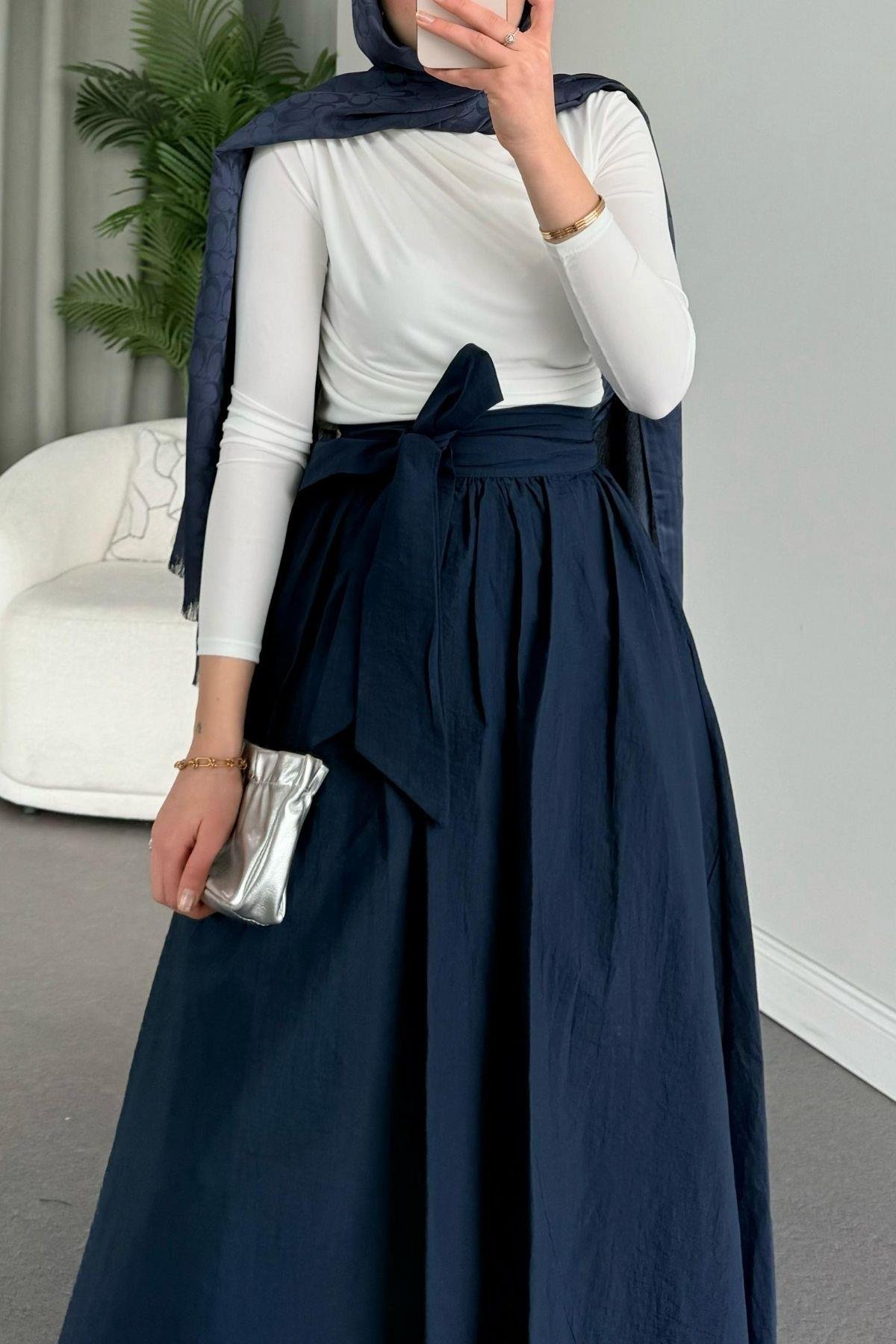 Kurdeleli Etek Lacivert, Fiyatları 