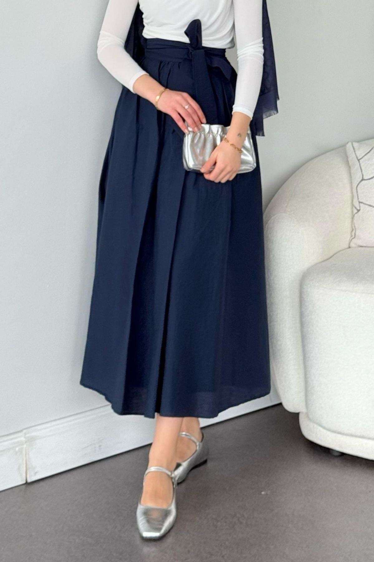 Kurdeleli Etek Lacivert, Fiyatları 