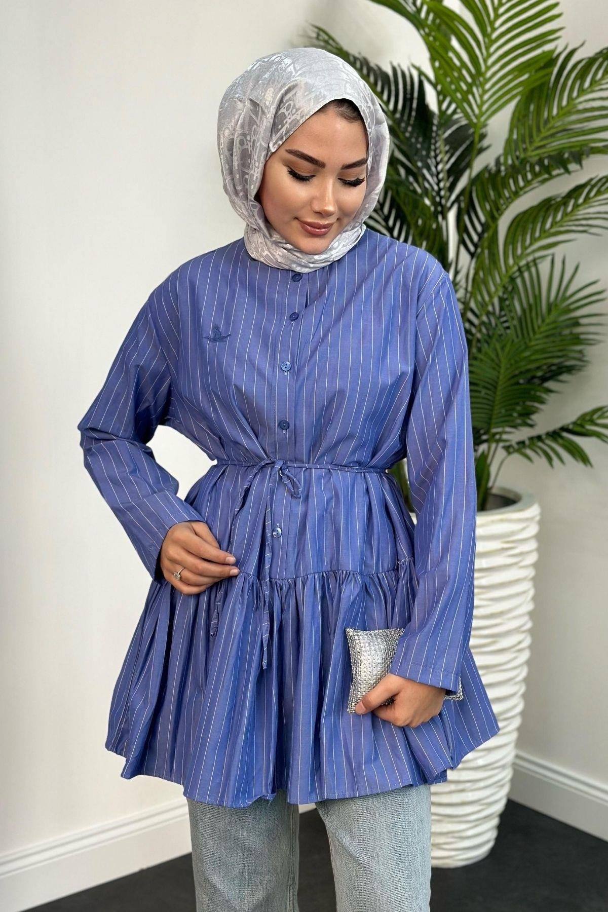 Kuşlu Muadil Gömlek Mavi, Fiyatları 