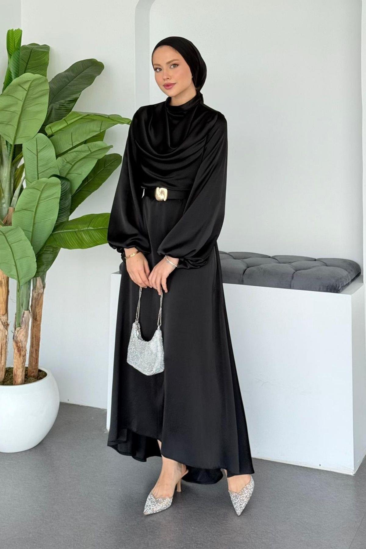 Kuyruklu Saten Abiye Siyah, Fiyatları 