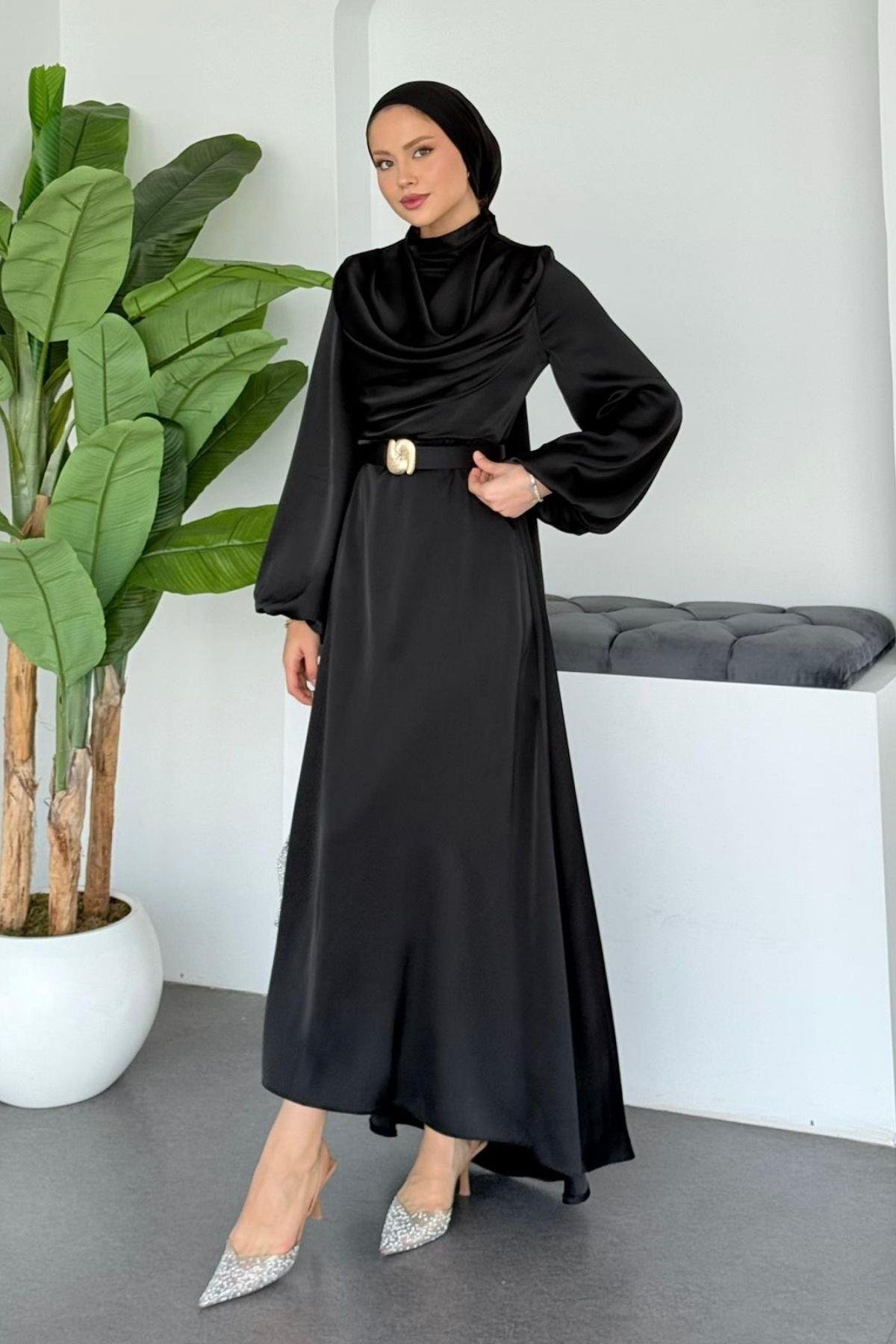 Kuyruklu Saten Abiye Siyah, Fiyatları 