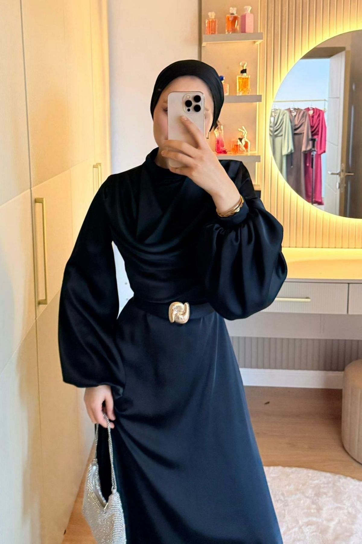 Kuyruklu Saten Abiye Siyah, Fiyatları 