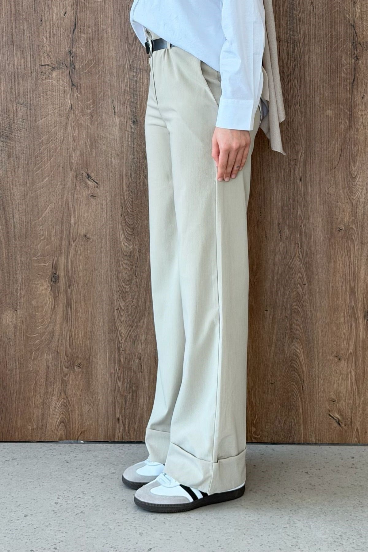 KUZEY Double Paça Pantolon Bej, Fiyatları KUZEY Double Paça Pantolon Bej | Haza Moda
