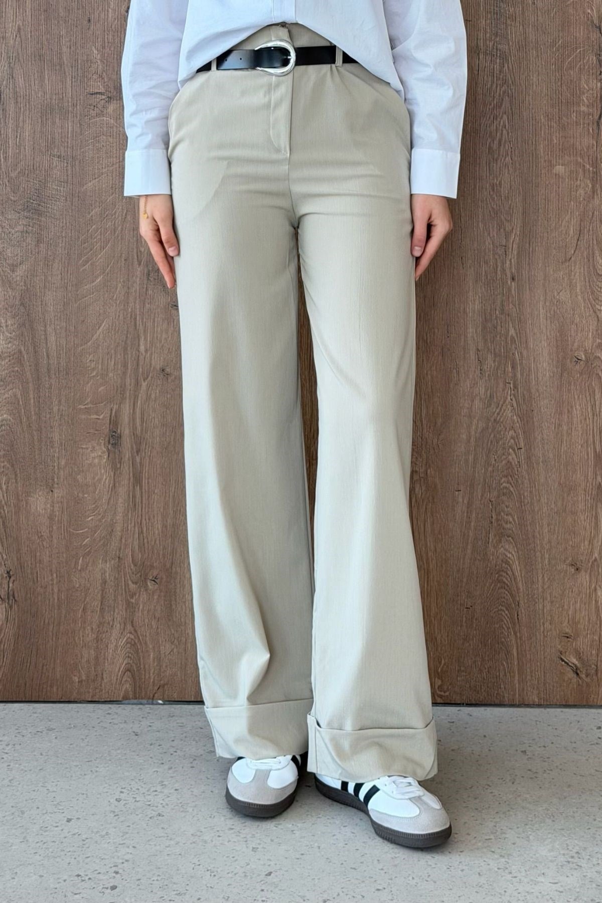 KUZEY Double Paça Pantolon Bej, Fiyatları KUZEY Double Paça Pantolon Bej | Haza Moda