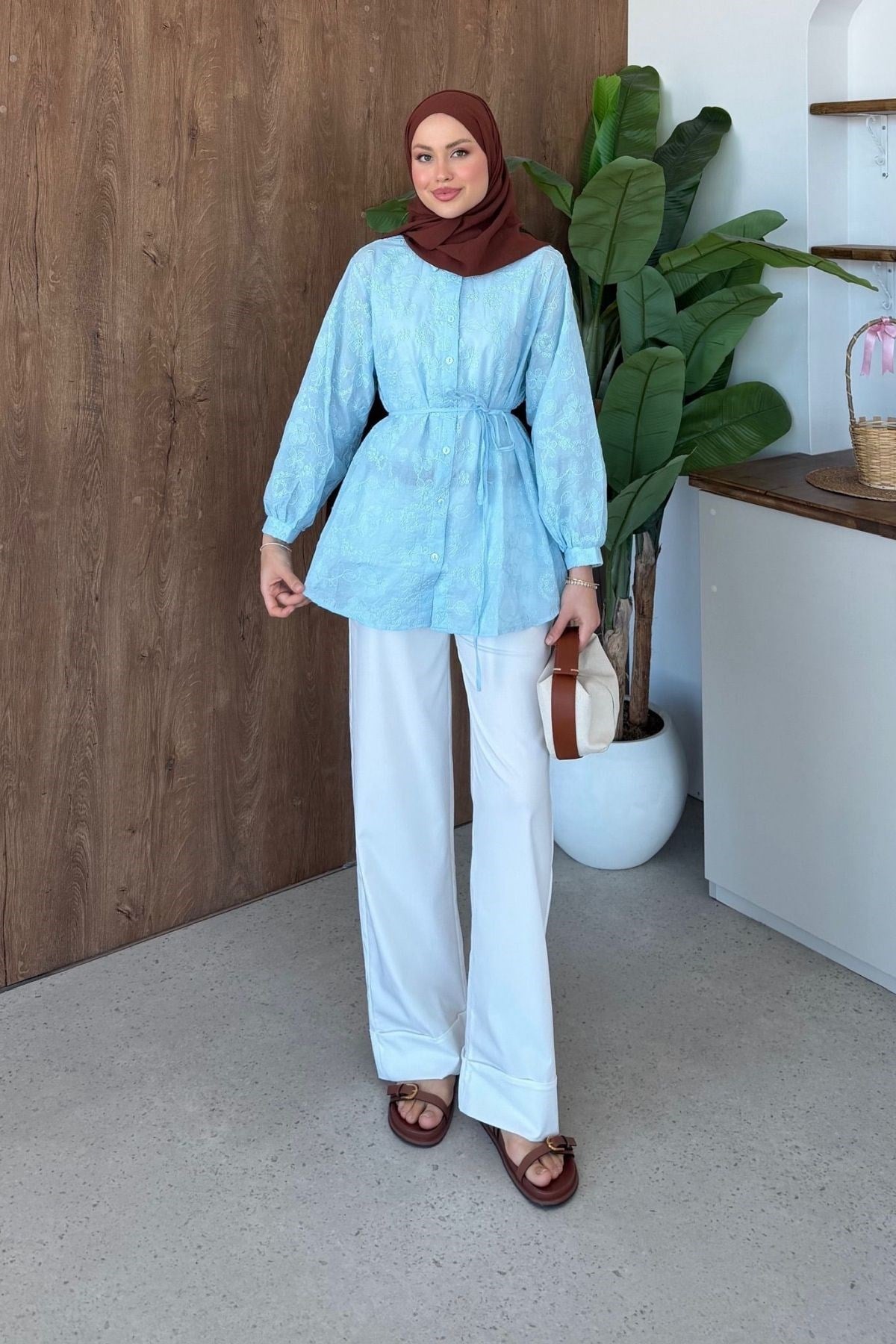 KUZEY Double Paça Pantolon Beyaz, Fiyatları KUZEY Double Paça Pantolon Beyaz | Haza Moda