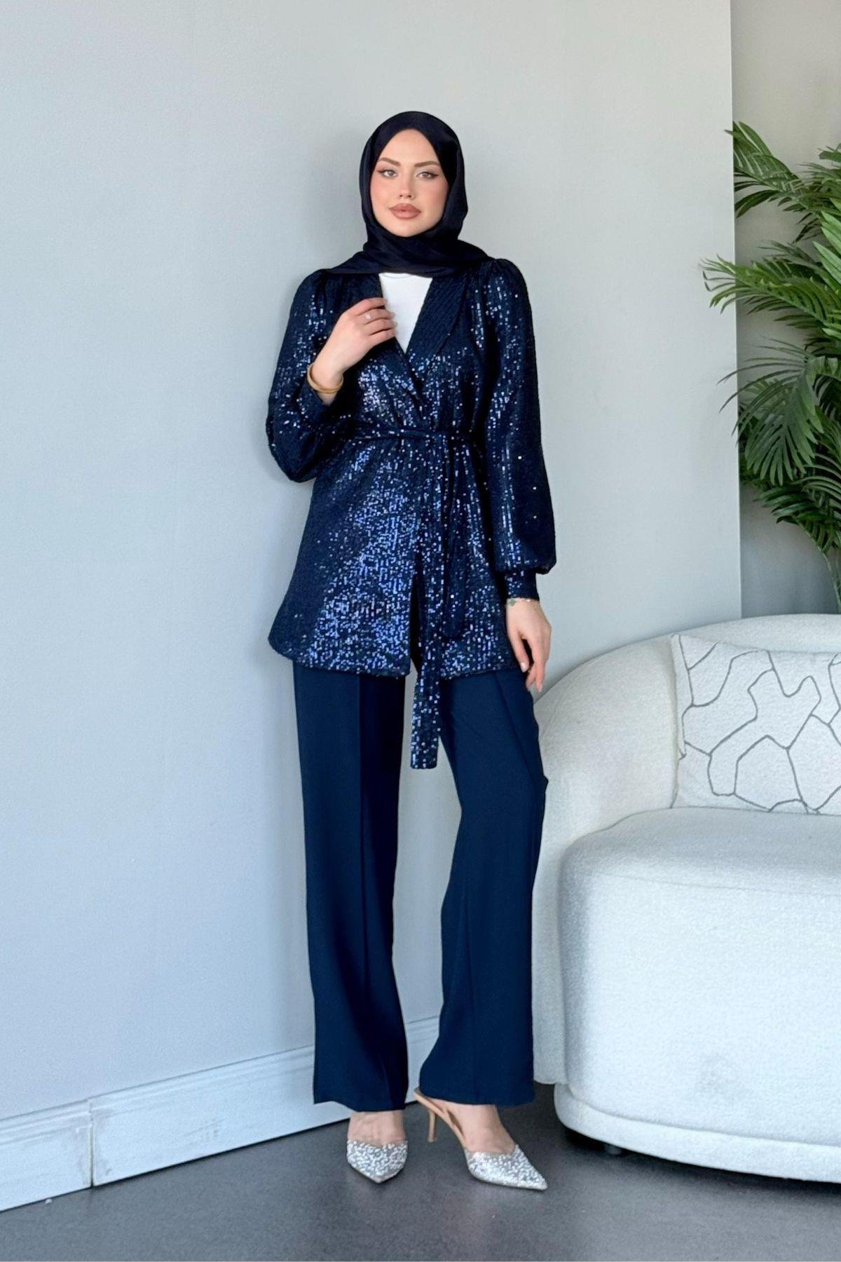 Ladin Payet Takım Lacivert, Fiyatları Ladin Payet Takım Lacivert - Haza Moda 
