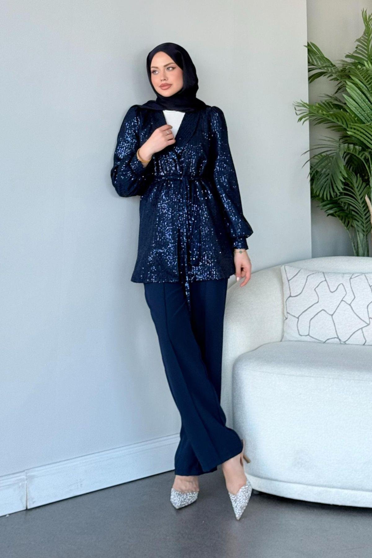 Ladin Payet Takım Lacivert, Fiyatları Ladin Payet Takım Lacivert - Haza Moda 