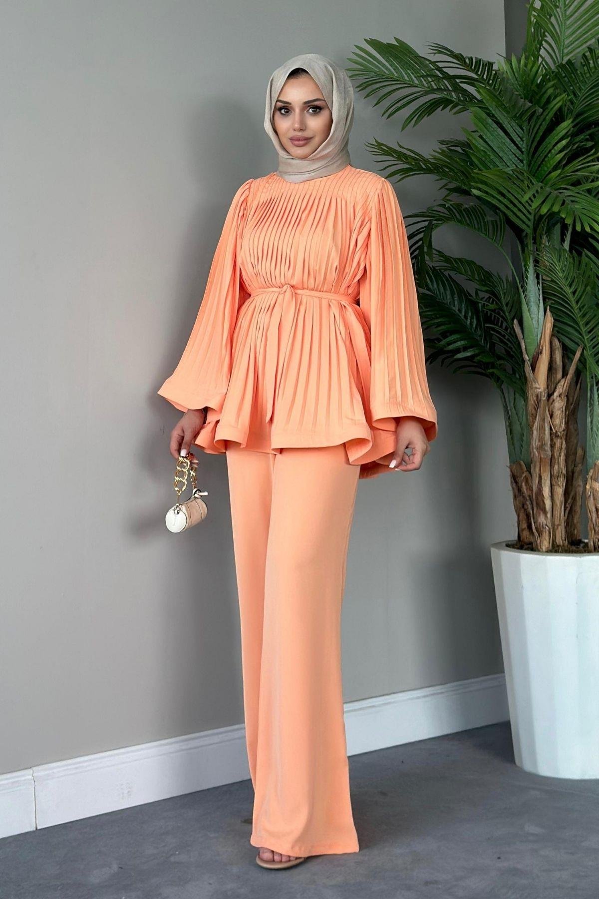 Larissa Takım Somon, Fiyatları Haza Moda | Tesettür Giyim | Larissa Takım Somon