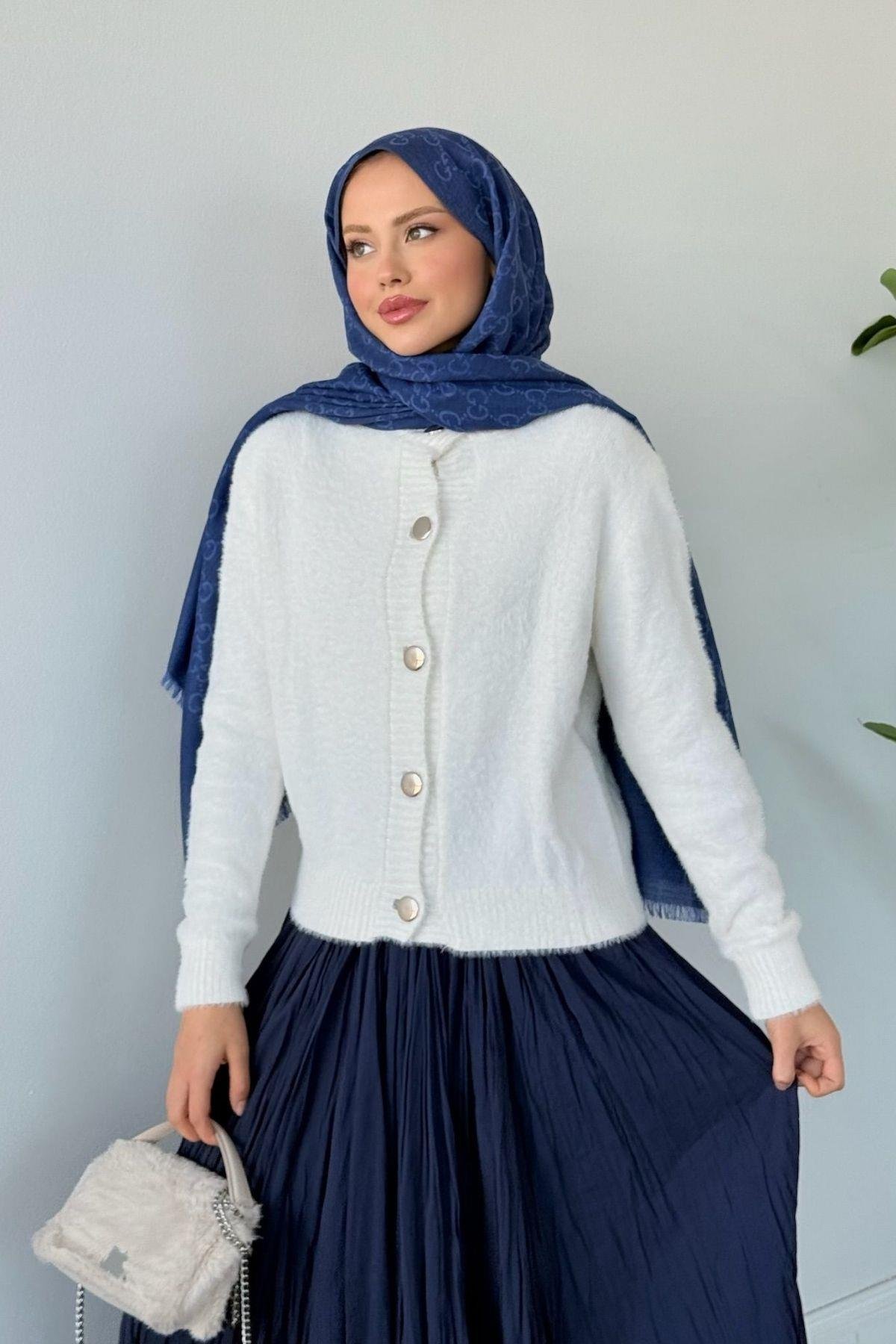 Lavinya Düğmeli Hırka Beyaz, Fiyatları Lavinya Düğmeli Hırka Beyaz Haza Moda 