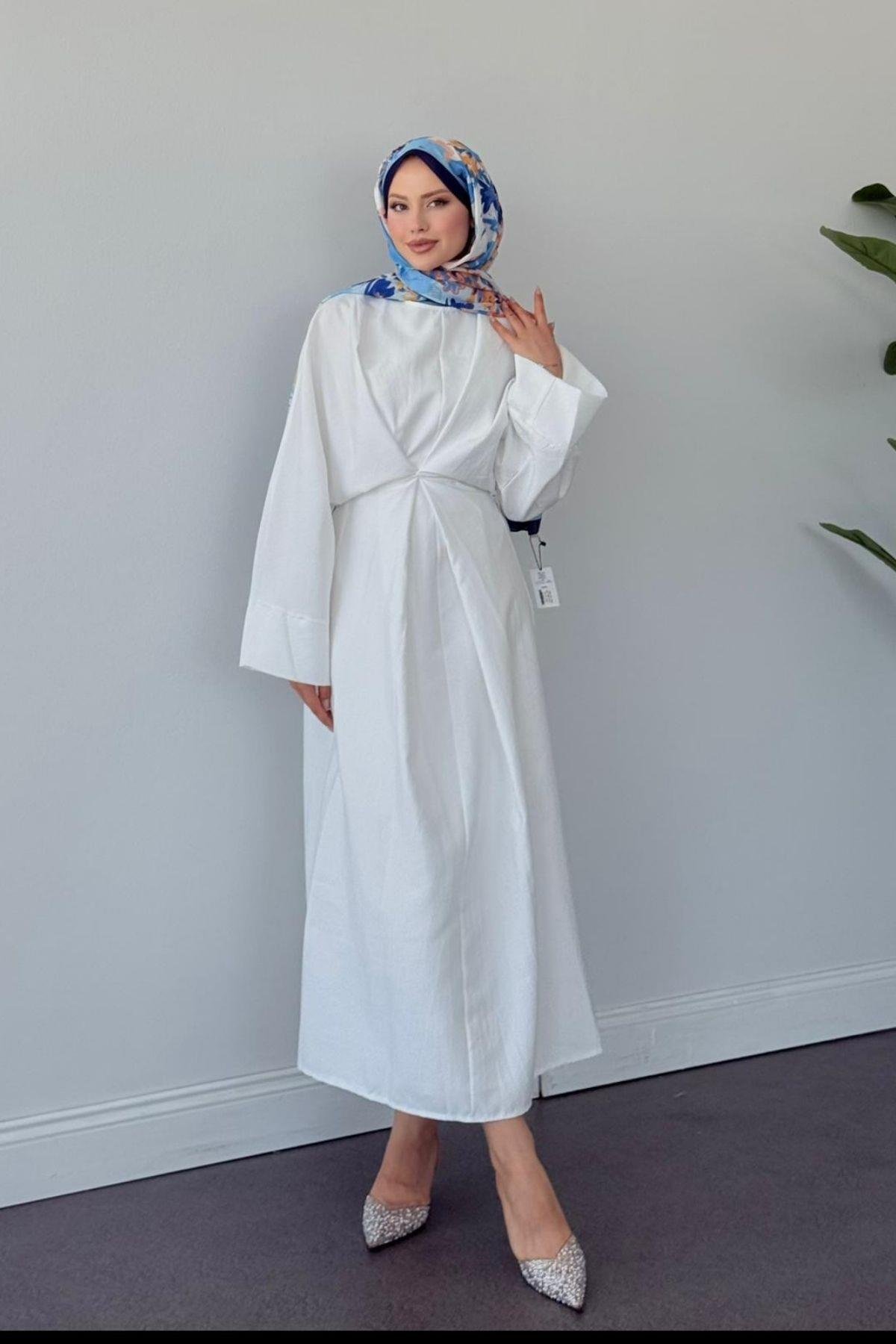 Leona Elbise Beyaz, Fiyatları Leona Elbise Beyaz- Haza Moda