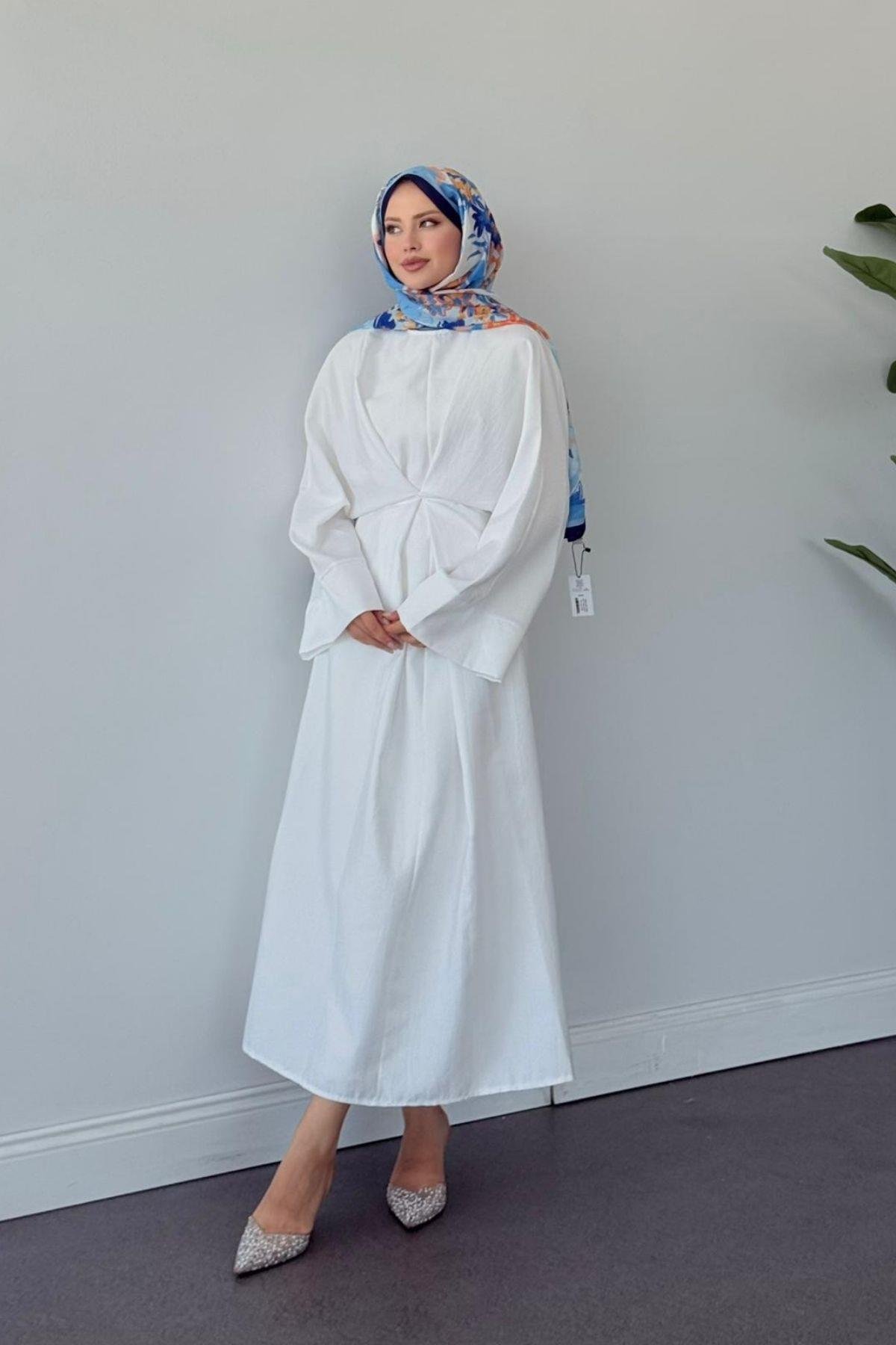 Leona Elbise Beyaz, Fiyatları Leona Elbise Beyaz- Haza Moda