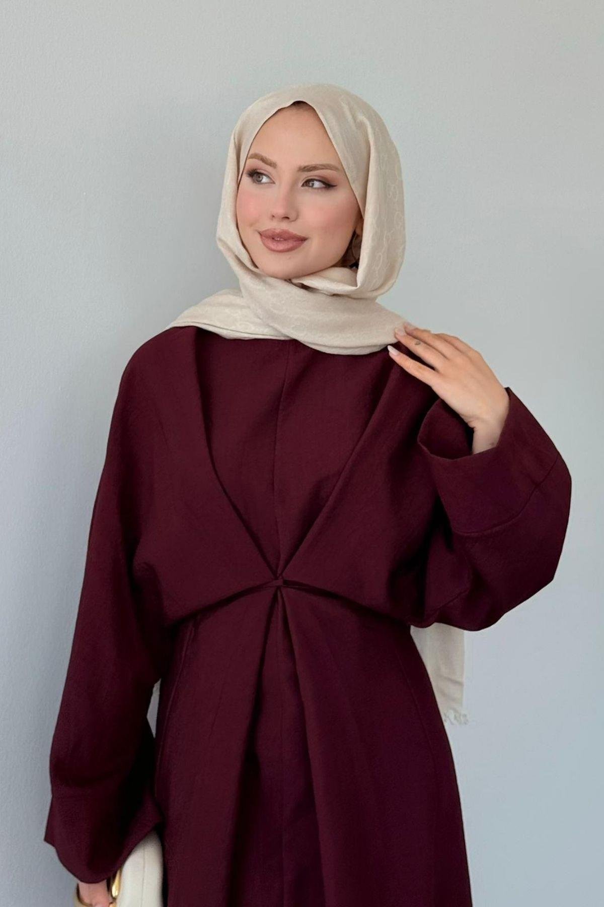 Leona Elbise Mürdüm, Fiyatları Leona Elbise Mürdüm- Haza Moda