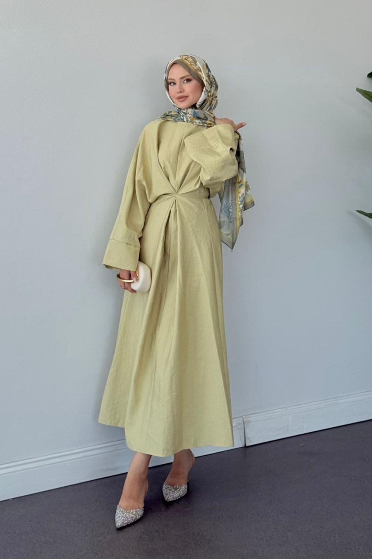 Leona Elbise Yeşil, Fiyatları Leona Elbise Yeşil- Haza Moda