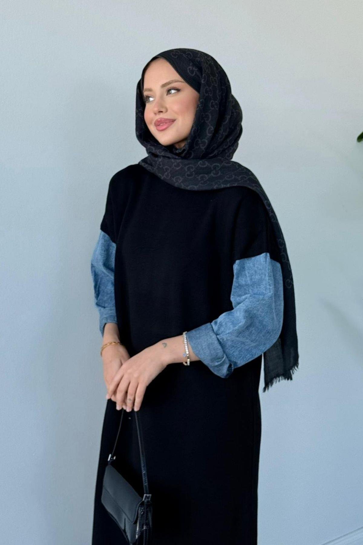 Leyal Triko Elbise Siyah, Fiyatları Leyal Triko Elbise Siyah - Haza Moda