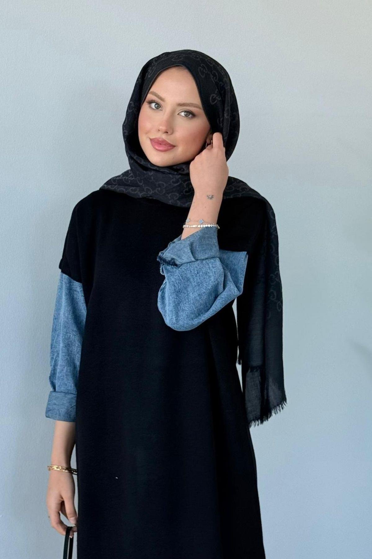 Leyal Triko Elbise Siyah, Fiyatları Leyal Triko Elbise Siyah - Haza Moda