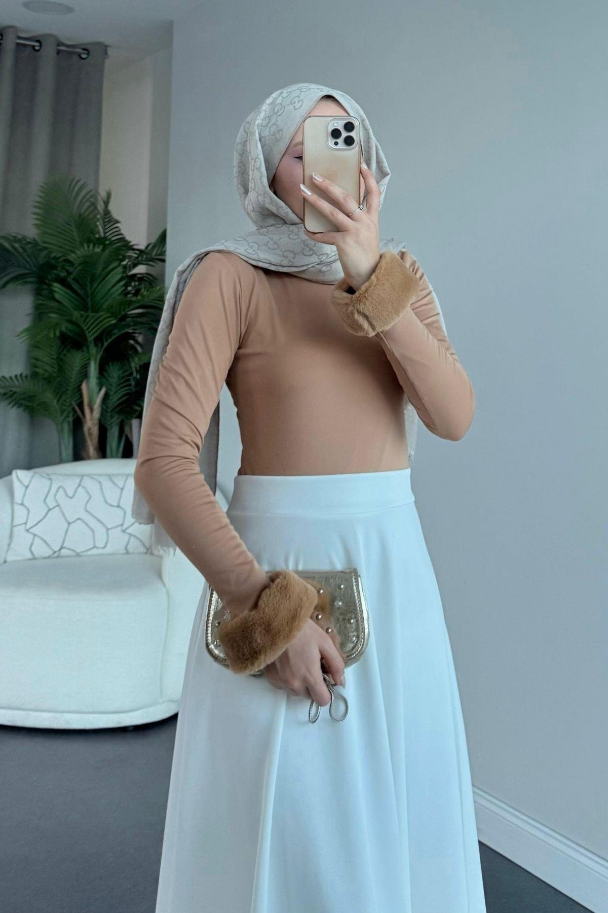 Libra Kürklü Bluz Camel, Fiyatları 