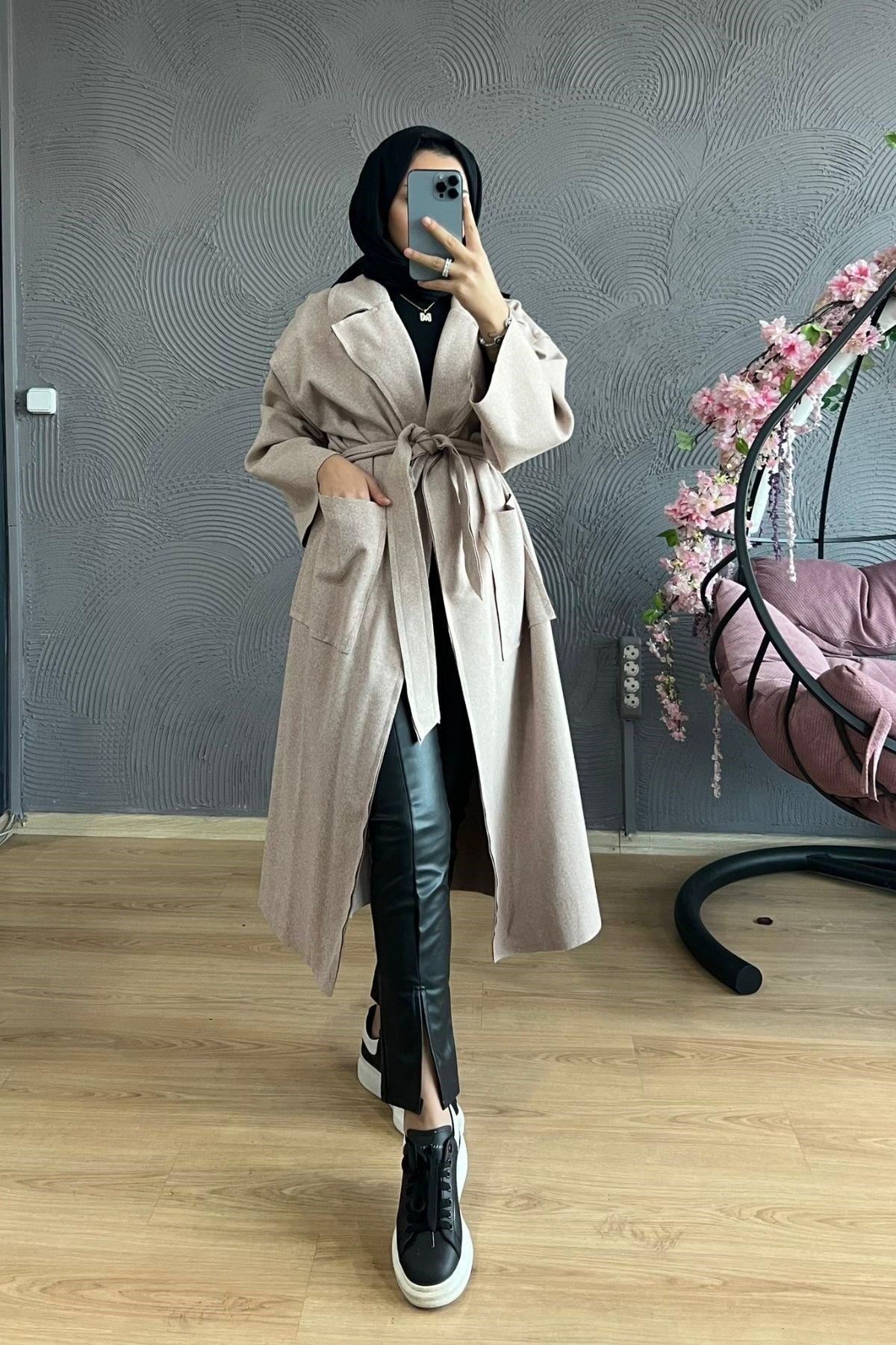 Light Kaşe Kaban-VİZON, Fiyatları Light Kaşe Kaban-VİZON – Haza Moda | Tesettür Giyim