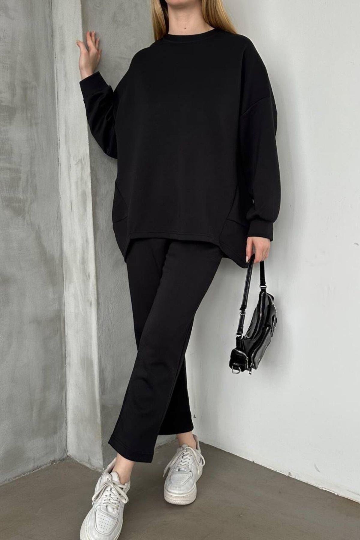 Lily Spor Takım Siyah, Fiyatları Haza Moda | Tesettür Giyim | Lily Spor Takım Siyah