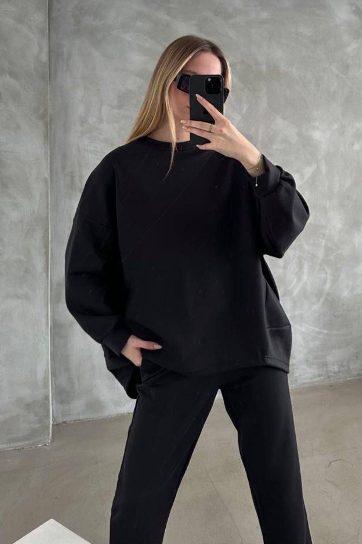 Lily Spor Takım Siyah, Fiyatları Haza Moda | Tesettür Giyim | Lily Spor Takım Siyah