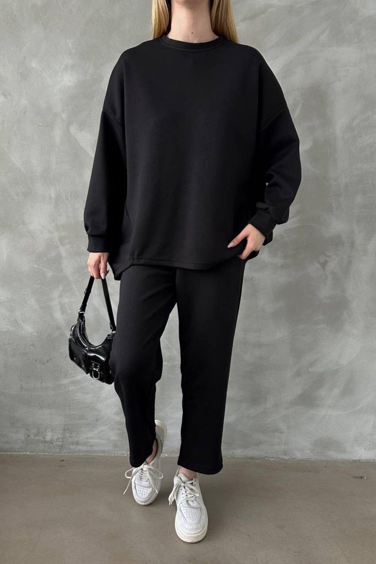 Lily Spor Takım Siyah, Fiyatları Haza Moda | Tesettür Giyim | Lily Spor Takım Siyah