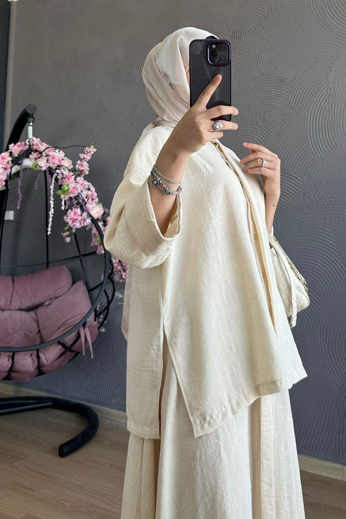 Liya Etekli Takım Bej, Fiyatları 