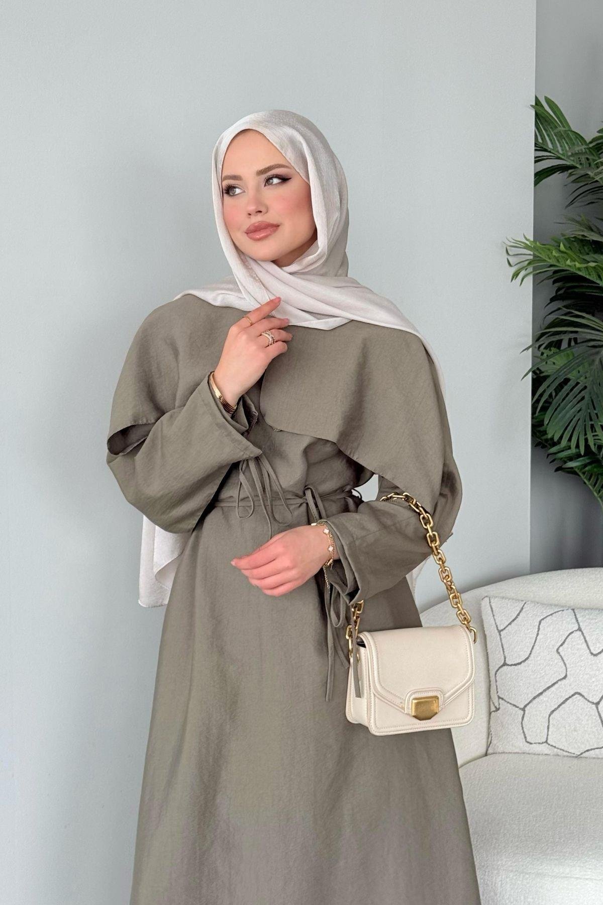 Loya Pelerinli Elbise Haki, Fiyatları Loya Pelerinli Elbise Haki