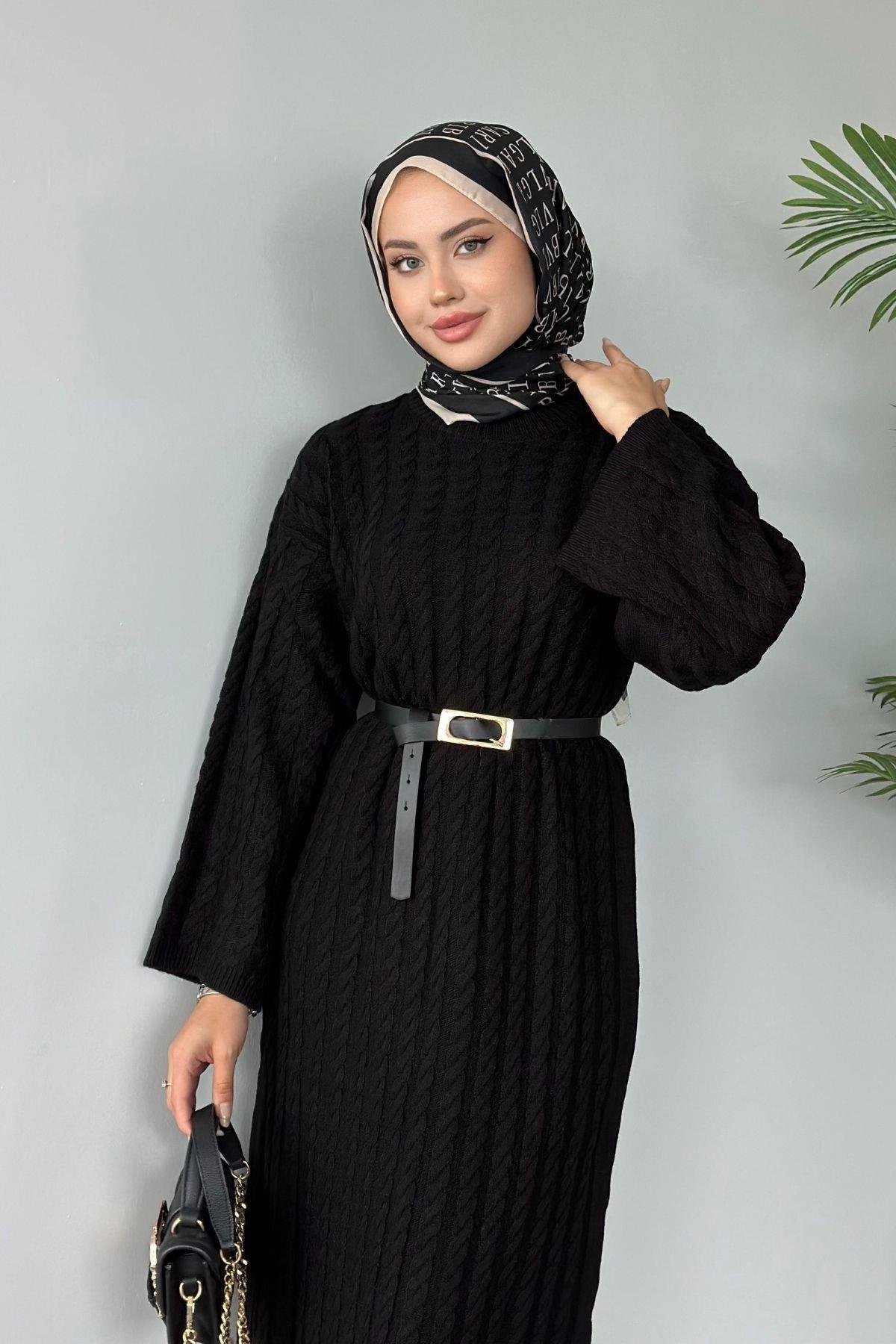 Mabel Elbise Siyah, Fiyatları Haza Moda | Tesettür Giyim | Mabel Elbise Siyah