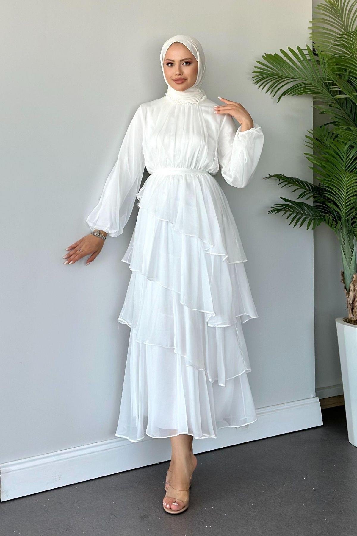 Mahpeker Katkat Janjan Elbise Beyaz, Fiyatları 