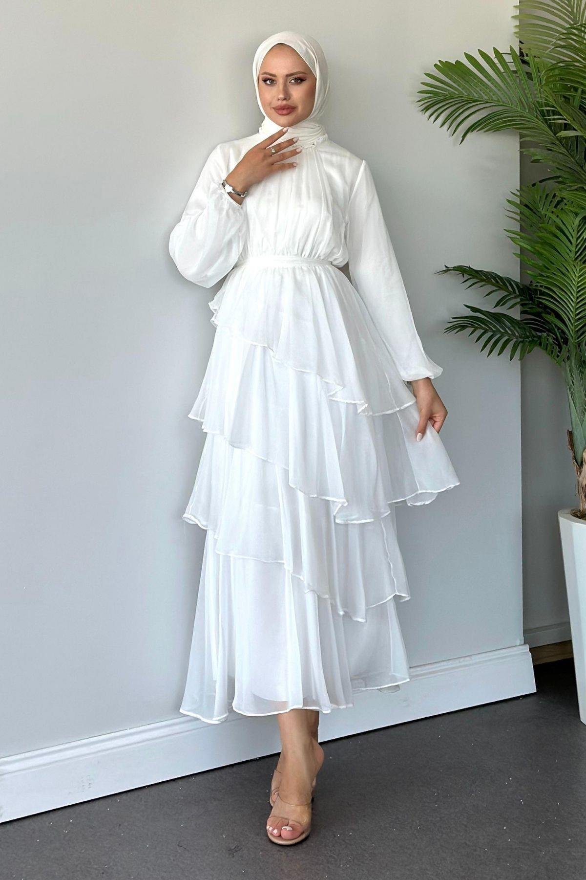 Mahpeker Katkat Janjan Elbise Beyaz, Fiyatları 