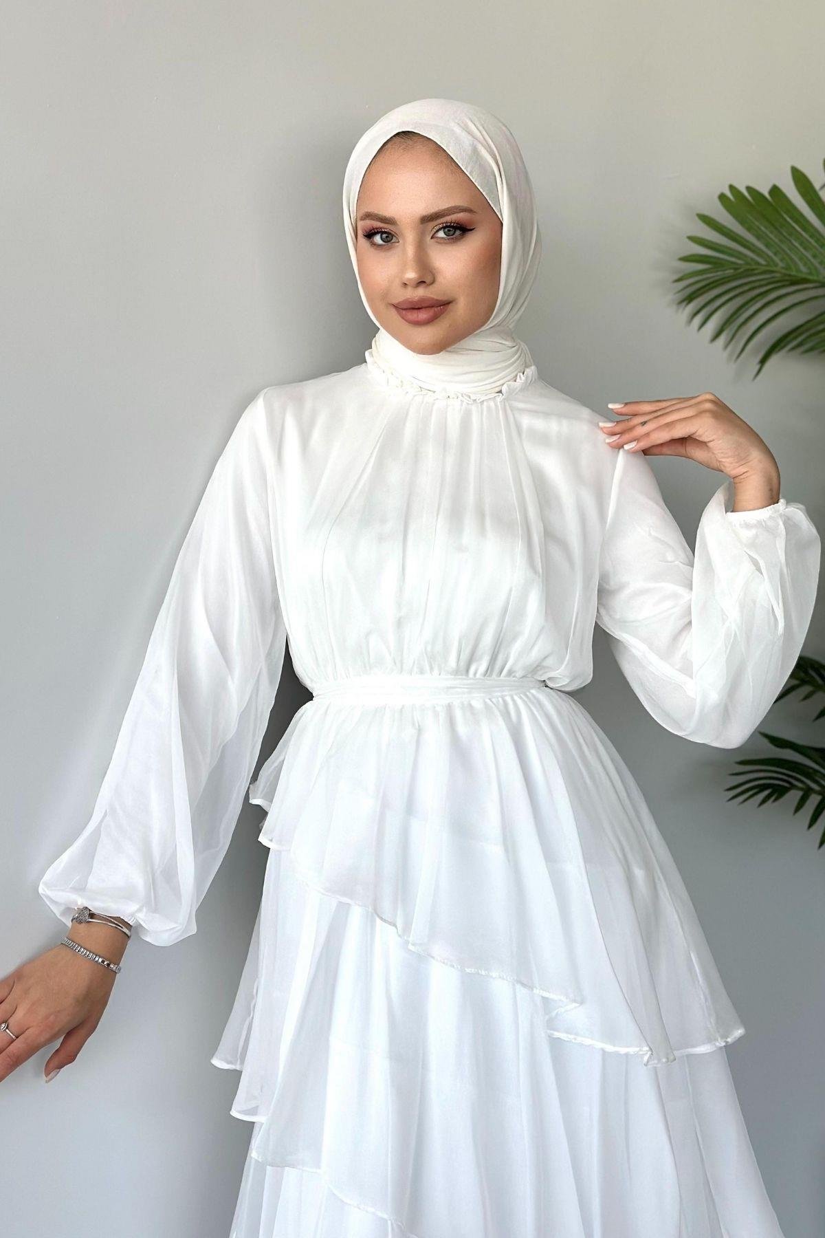 Mahpeker Katkat Janjan Elbise Beyaz, Fiyatları 