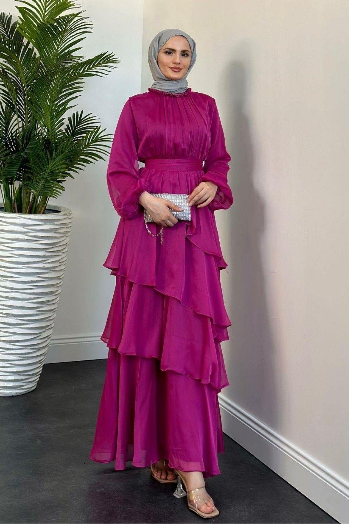 Mahpeker Katkat Janjan Elbise Fuşya, Fiyatları 